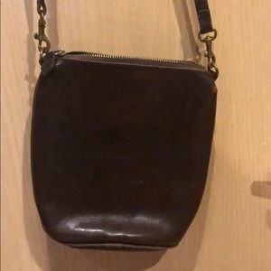 Brown leather purse